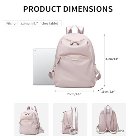 Mini Nylon Laptop Backpack Purse Daypack Water Resistant Travel Bag main image 5